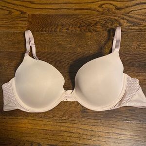 Calvin Klein 36A Perfectly Fit Flex Lightly Lined Demi Bra Nude Beige Tan